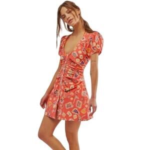 FREE PEOPLE Oakley Mini Dress Women's Size S NWT Fit-and-Flare Boho Playful